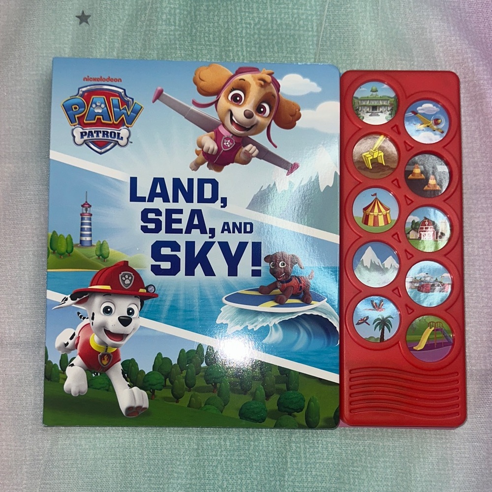 PAW Patrol Land, Sea, and Sky Sound Book - Red